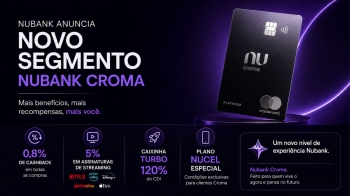 Nubank anuncia novo segmento Nubank Croma, com cartão Platinum