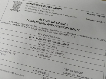 Empresários de Rio do Campo já podem solicitar alvará
